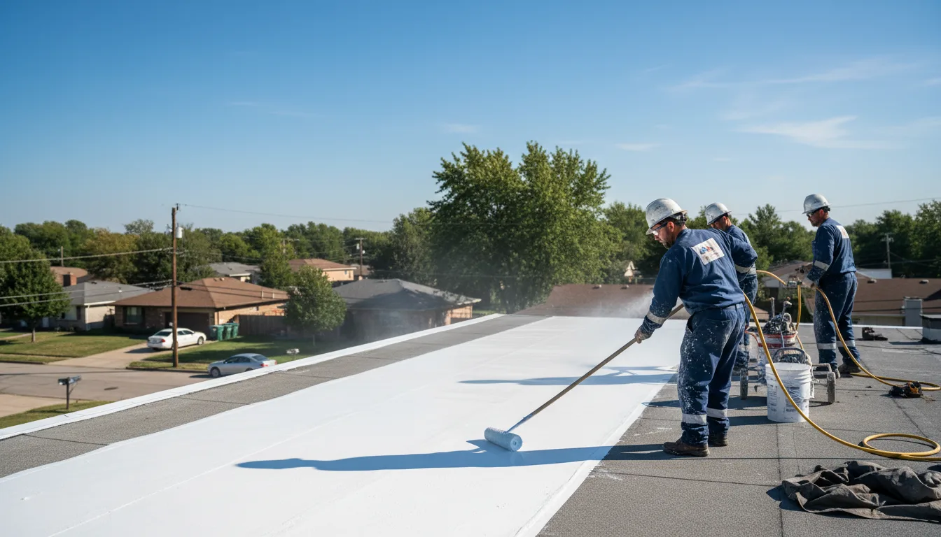 Commercial roof coating in Belmore, OH near me